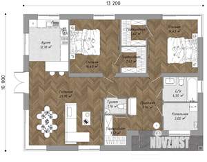 Дом 108м², 1-этажный, участок 6 сот.