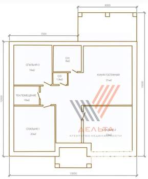 Коттедж 130м², 1-этажный, участок 8 сот.