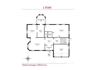 Дом 1000м², 3-этажный, участок 16 сот.  