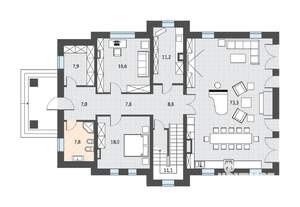 Дом 485м², 2-этажный, участок 12 сот.  
