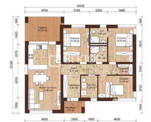 Коттедж 120м², 1-этажный, участок 7 сот.  