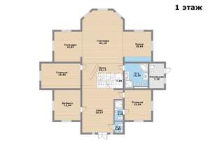 Коттедж 435м², 2-этажный, участок 18 сот.  