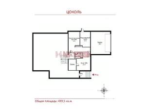 Коттедж 500м², 3-этажный, участок 14 сот.  