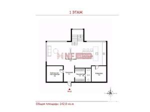 Коттедж 142м², 2-этажный, участок 6 сот.  