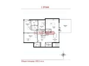 Коттедж 500м², 3-этажный, участок 14 сот.  