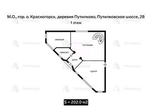 Дом 202м², 3-этажный, участок 3 сот.  