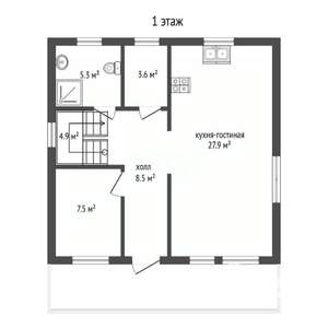 Дом 155м², 2-этажный, участок 6 сот.  