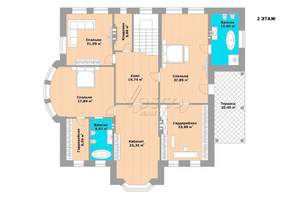 Коттедж 625м², 2-этажный, участок 8 сот.  