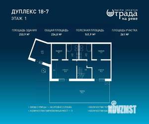Коттедж 251м², 2-этажный, участок 3 сот.  