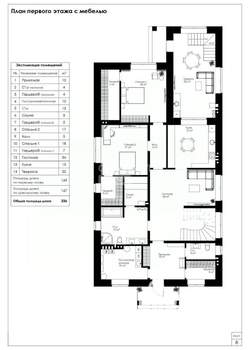 Коттедж 336м², 2-этажный, участок 10 сот.  
