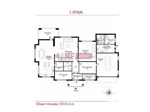 Коттедж 650м², 2-этажный, участок 18 сот.  