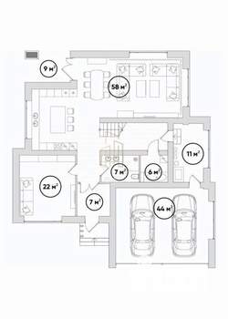 Дом 298м², 2-этажный, участок 10 сот.  