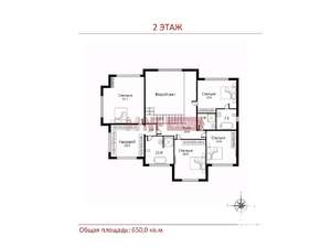 Коттедж 650м², 2-этажный, участок 18 сот.  