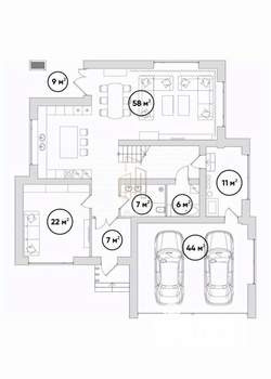 Дом 372м², 3-этажный, участок 10 сот.  