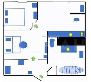 1-к квартира, на длительный срок, 42м2, 13/18 этаж
