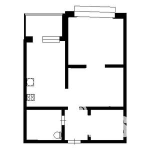 1-к квартира, на длительный срок, 51м2, 4/20 этаж
