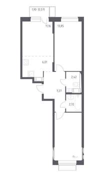 3-к квартира, на длительный срок, 57м2, 6/18 этаж