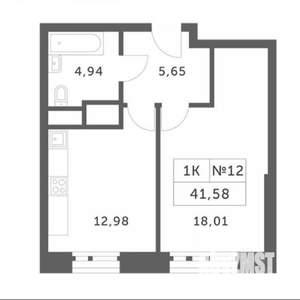 1-к квартира, на длительный срок, 42м2, 13/34 этаж