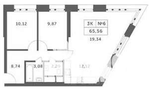 3-к квартира, на длительный срок, 65м2, 8/33 этаж