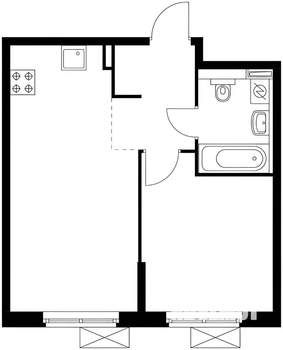 1-к квартира, на длительный срок, 38м2, 6/9 этаж