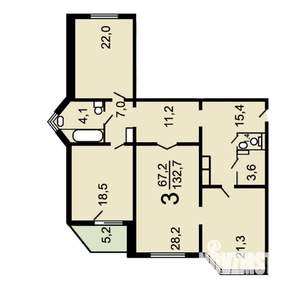 3-к квартира, на длительный срок, 130м2, 23/25 этаж