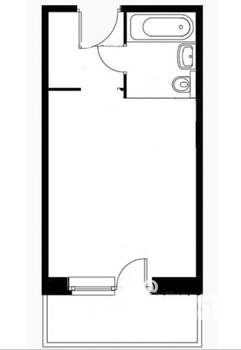 Студия квартира, на длительный срок, 28м2, 5/18 этаж