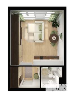 Студия квартира, на длительный срок, 26м2, 7/9 этаж