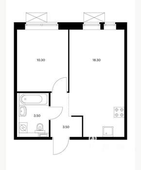 1-к квартира, на длительный срок, 36м2, 6/9 этаж
