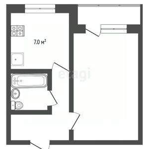 1-к квартира, на длительный срок, 38м2, 12/25 этаж