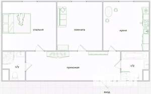 2-к квартира, на длительный срок, 70м2, 2/17 этаж