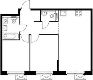 2-к квартира, на длительный срок, 57м2, 4/9 этаж