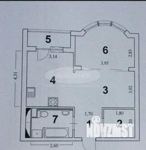 2-к квартира, на длительный срок, 50м2, 3/22 этаж