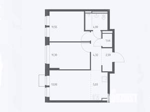 3-к квартира, на длительный срок, 53м2, 7/17 этаж