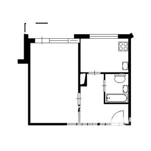 1-к квартира, на длительный срок, 38м2, 4/17 этаж