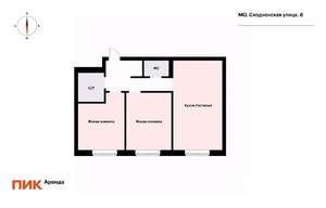 2-к квартира, на длительный срок, 60м2, 17/25 этаж