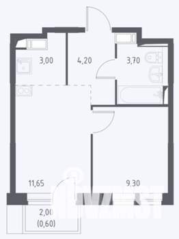 2-к квартира, на длительный срок, 33м2, 9/15 этаж