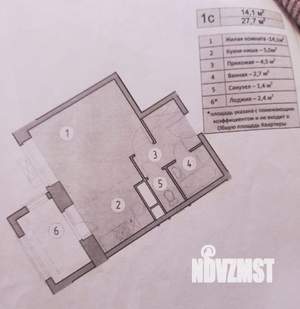 1-к квартира, на длительный срок, 28м2, 1/5 этаж