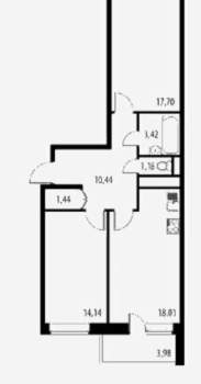 2-к квартира, на длительный срок, 643м2, 16/17 этаж