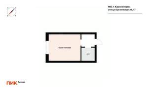 Студия квартира, на длительный срок, 20м2, 9/9 этаж
