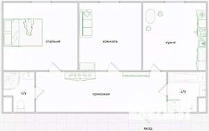 2-к квартира, на длительный срок, 70м2, 2/17 этаж