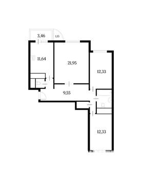 3-к квартира, на длительный срок, 80м2, 12/25 этаж