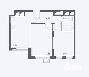 2-к квартира, на длительный срок, 50м2, 29/31 этаж