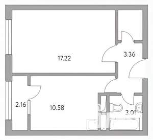 1-к квартира, на длительный срок, 40м2, 2/8 этаж