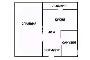 1-к квартира, на длительный срок, 40м2, 2/8 этаж
