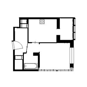 1-к квартира, на длительный срок, 30м2, 2/12 этаж