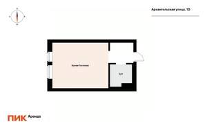 1-к квартира, на длительный срок, 19м2, 3/9 этаж