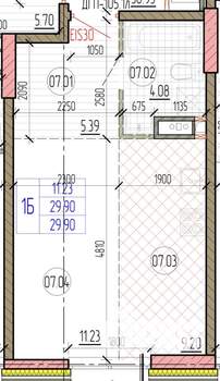 Студия квартира, на длительный срок, 30м2, 3/28 этаж