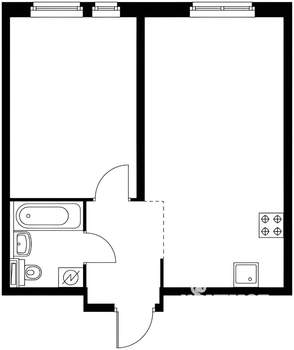 1-к квартира, на длительный срок, 44м2, 17/26 этаж