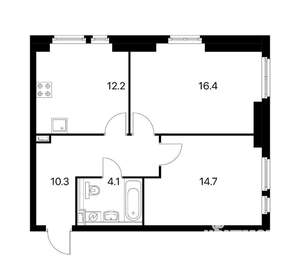 2-к квартира, на длительный срок, 57м2, 21/44 этаж