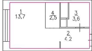 Студия квартира, на длительный срок, 24м2, 30/33 этаж